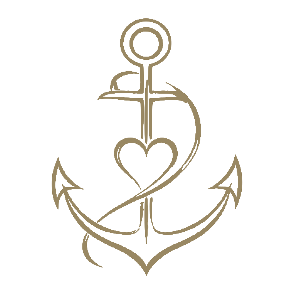 Sierlijk gouden anker, symbool bij Een verlichtend anker in jezelf