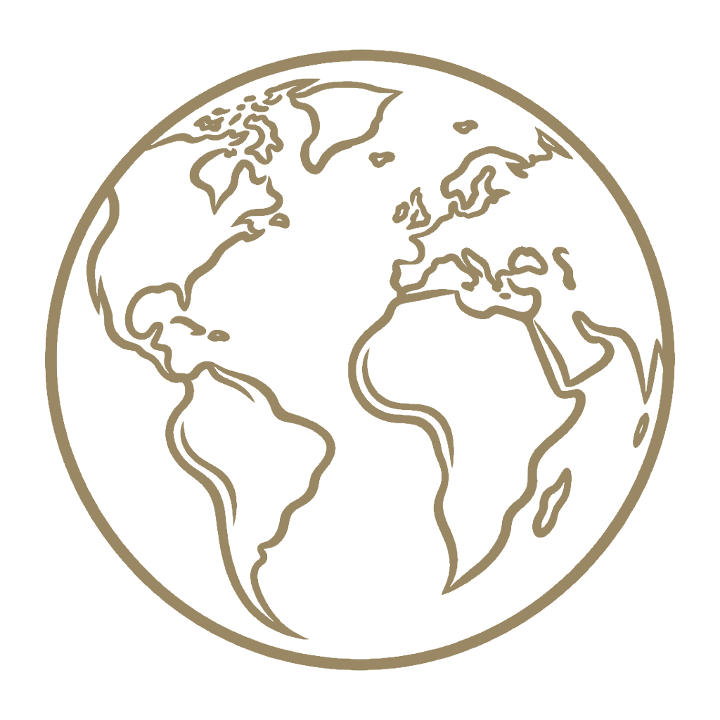 Gouden ronde Umoja World-wereldbol